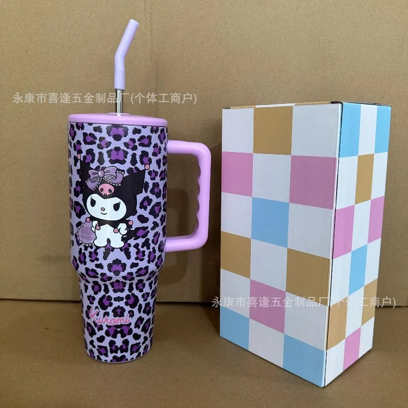 Cute Hello Kitty Water Cup Cartoon Anime Couple Gift Women Accessories High Beauty Car Insulated Cup Desktop Ornament Wholesale