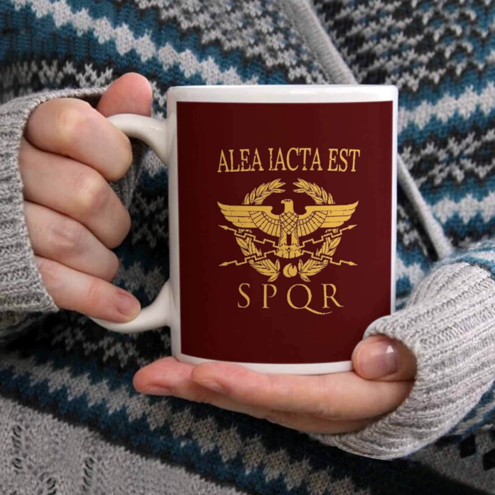 Alea Iacta Est White Mug Coffee Cups Gift 11 Oz Mug Milk Tea Mug Roman Empire Roman Romans Ancient Roman Legion Roman Emperor